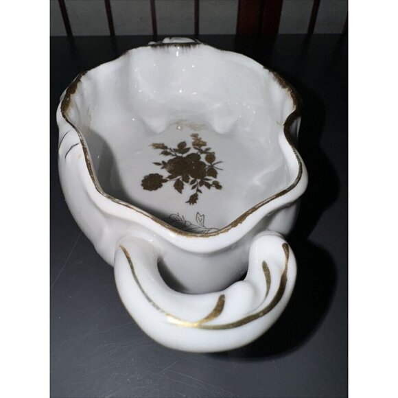 Eisenberg Polzellanfabrik Kalk G M.b.H. Porcelain Handled Candy Bowl 8099 Antiqu - Picture 9 of 16